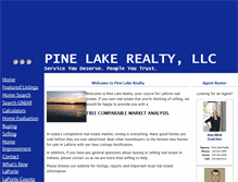 Tablet Screenshot of pinelakerealty.com